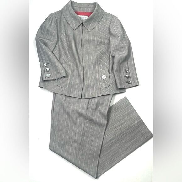 W Worth Wool PinStriped Pantsuit